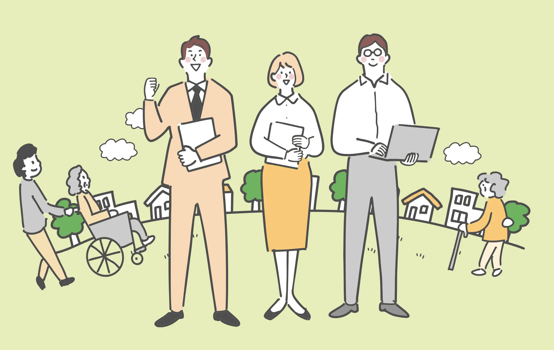 面談や書類準備のイメージ